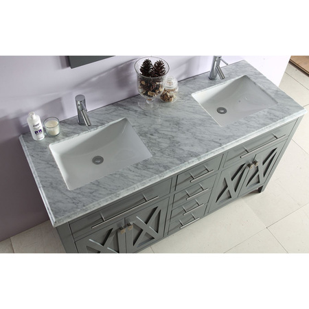 Laviva Wimbledon, 60, Grey Cabinet & White Carrera Counter 313YG319-60G-WC